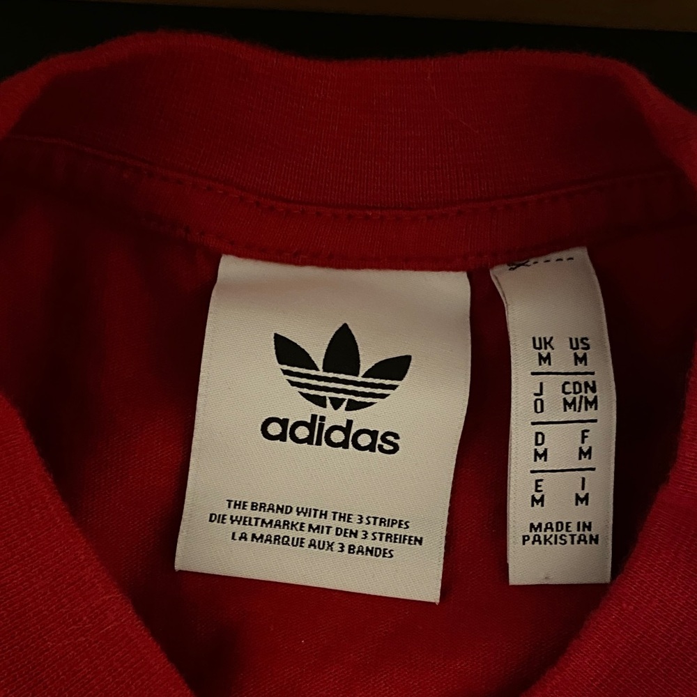 Adidas Red Long Sleeve Tee - Picture 3 of 7